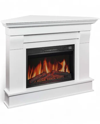 Albion Hjørne Fritstående Elpejs Hvid