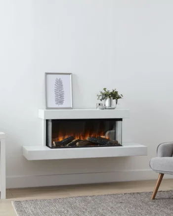 Brockenhurst 1200 Hvid Marmor Vægmonteret Elektrisk Pejs