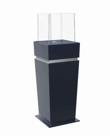 Gulv Biopejs Med Glas Sort