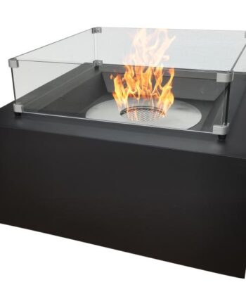 Heatus Mallorca Biopejs Ildbord Sort 77x77x33cm