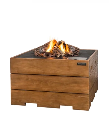 Kvadratisk Gaspejs Ildbord Teak