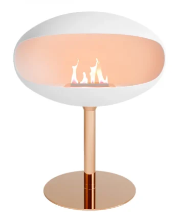 Pedestal Hvid  Kobber Fod