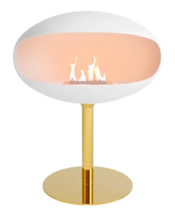 Pedestal Hvid  Messing Fod