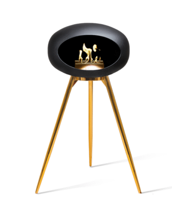 Sort Biopejs Med Rose Gold Skål Ground Wood 79cm Ben Rose Gold