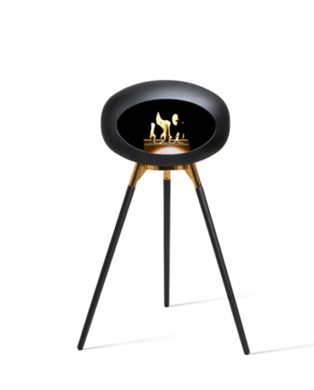 Sort Biopejs Med Rose Gold Skål Ground Wood 79cm Ben Sort