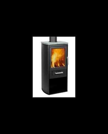 Varde Samsø Sort Fedtstenstop Brændeovn