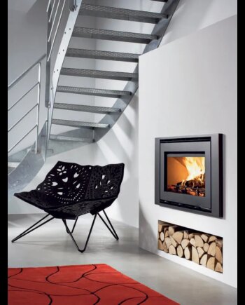 Westfire Pejseindsats Uniq Indsats Sort Bred Ramme Brændeovn